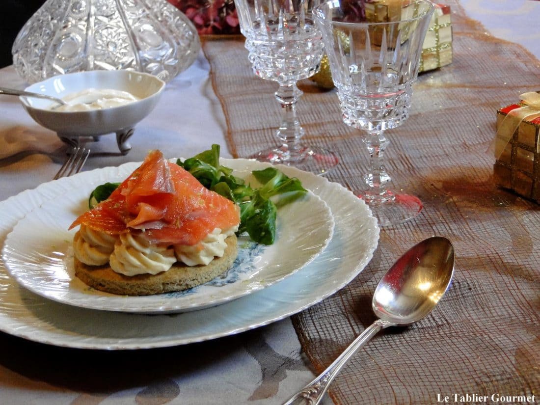 La tartelette au saumon fumé