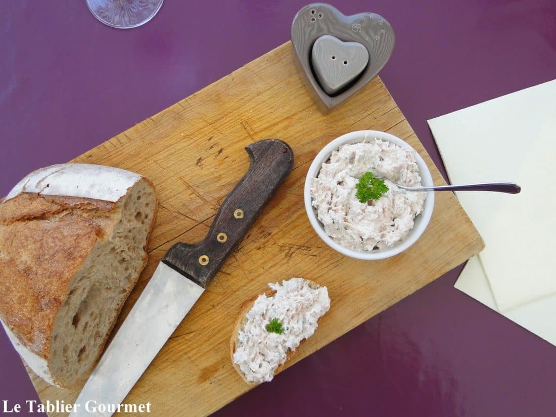 Les rillettes de thon au fromage blanc
