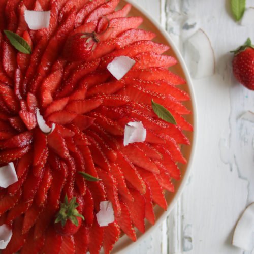 Tarte fraise et noix de coco par Nicolas Lambert