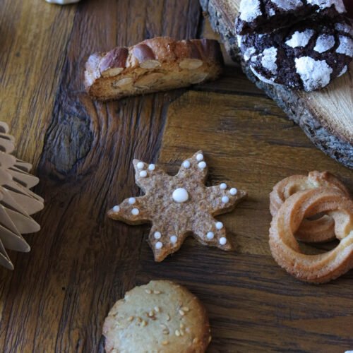 Gros plan sur le biscuit à la cannelle