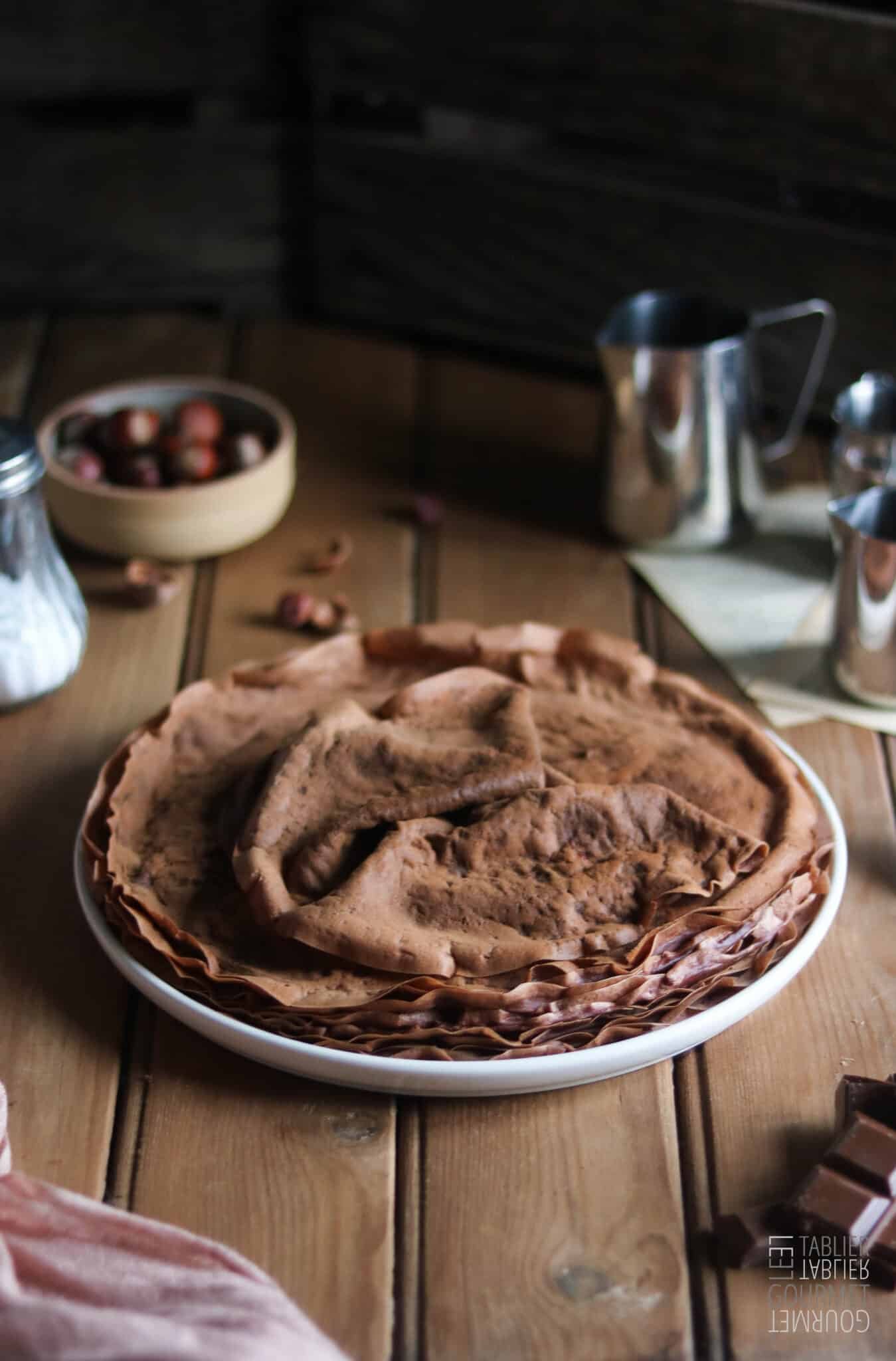 Les crêpes cacao et noisette pour le goûter 